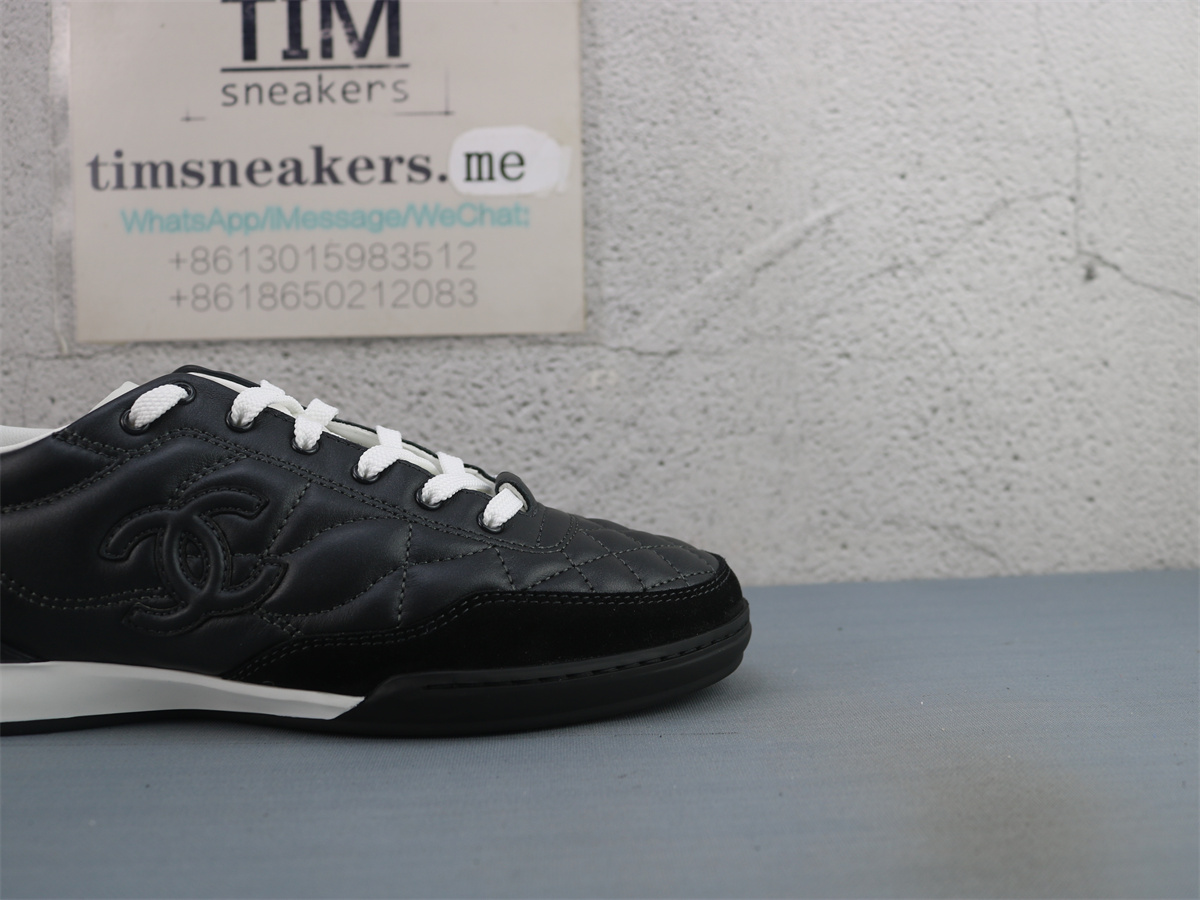 CHANEL 24a Low-Top German Army Trainers Casual Shoes Black